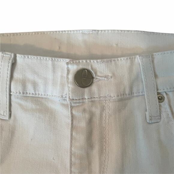 Joe's Cuffed White Denim Shorts - Picture 3 of 8